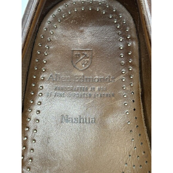 Vintage Allen Edmonds Mens Sz 9 Nashua Loafers Kiltie Tassel Black/Brown Leather main image 16